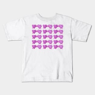 Heart glasses watercolor pattern Kids T-Shirt